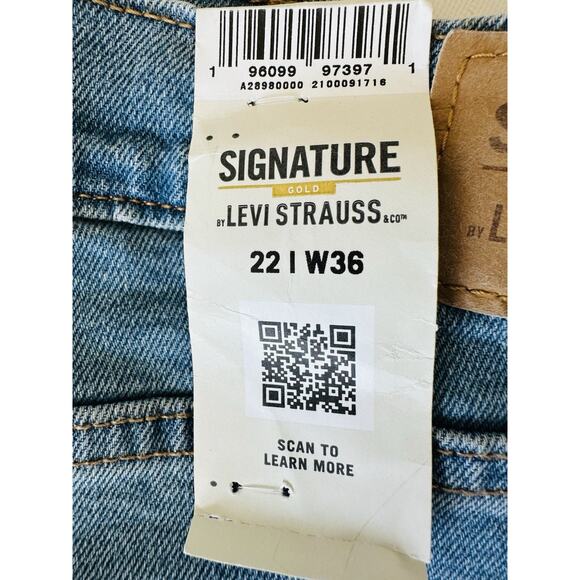 Levi Strauss Size 22 Plus Gold Women Heritage High-Rise Loose Straight Jeans - Picture 9 of 9